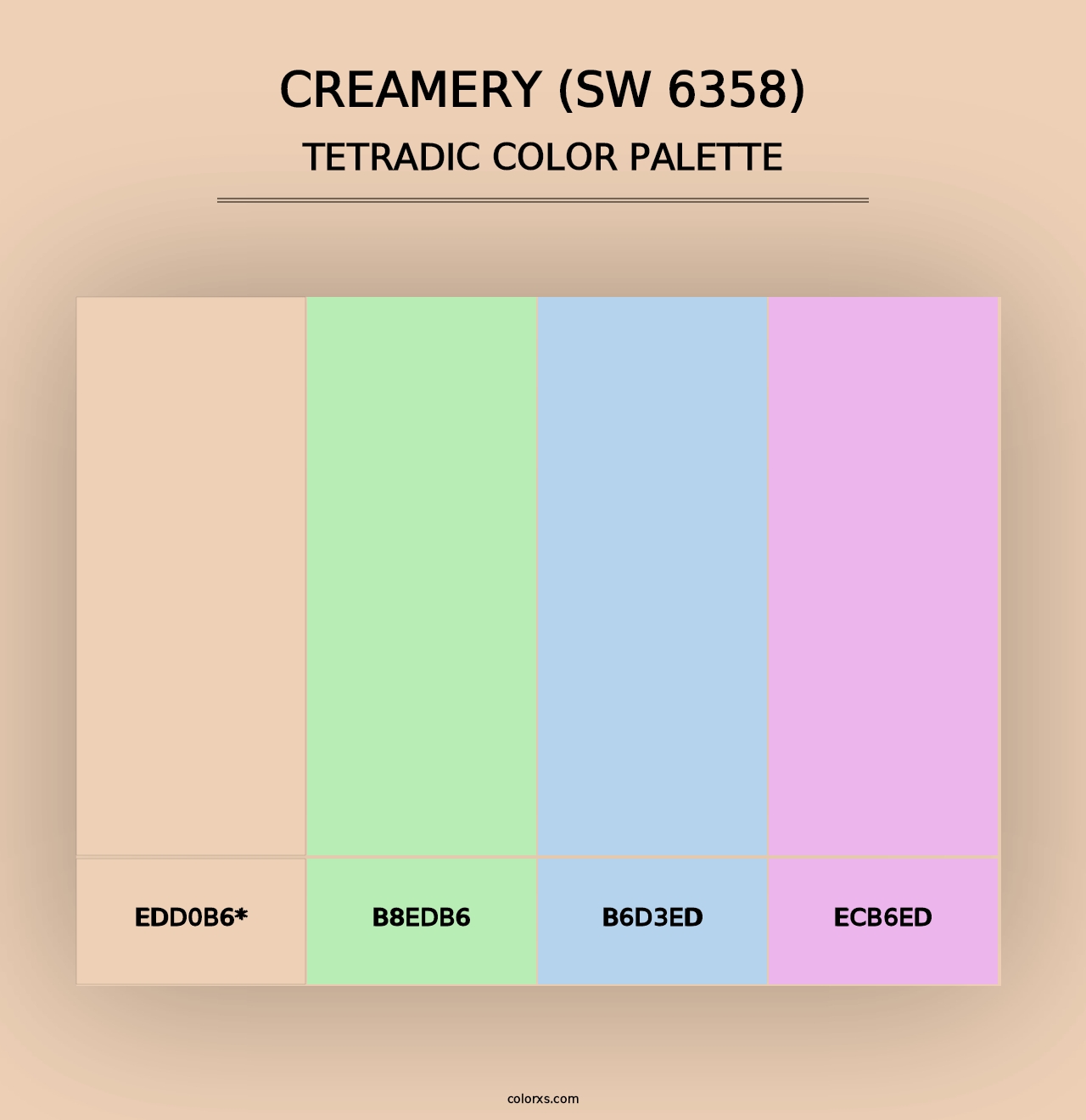 Creamery (SW 6358) - Tetradic Color Palette