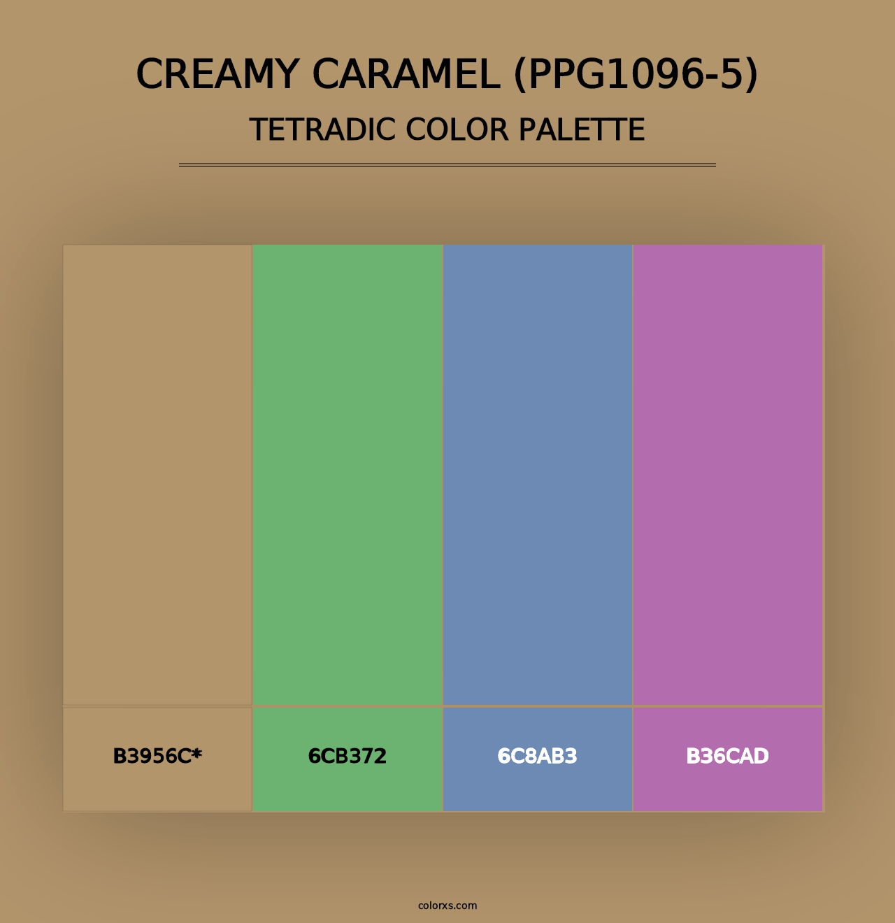 Creamy Caramel (PPG1096-5) - Tetradic Color Palette