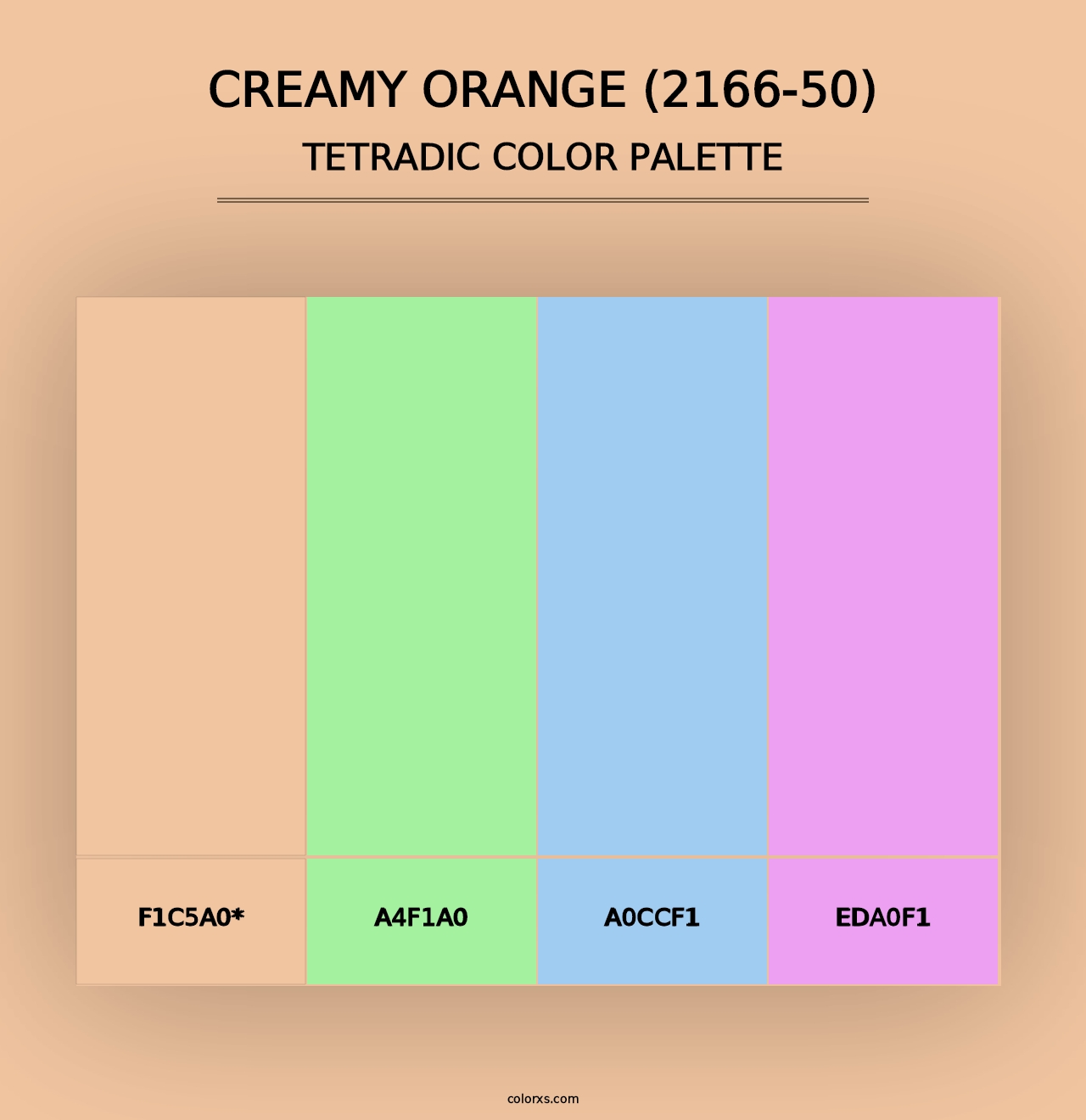 Creamy Orange (2166-50) - Tetradic Color Palette