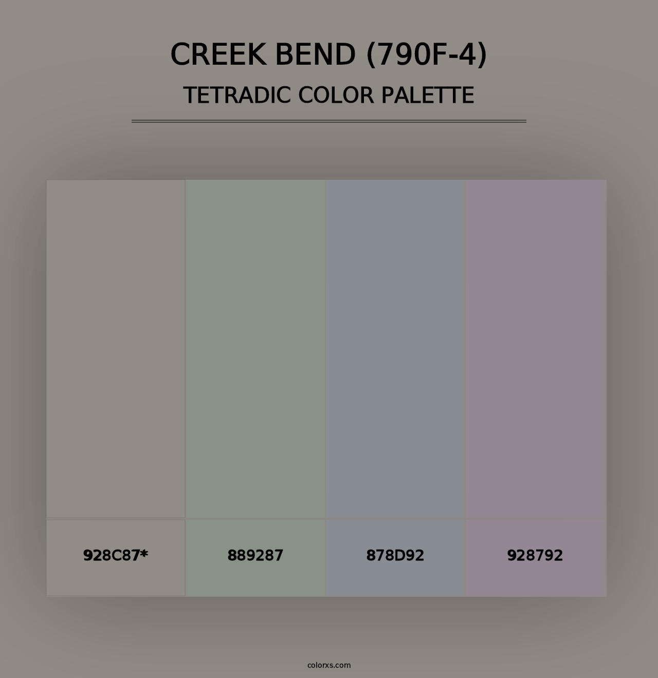 Creek Bend (790F-4) - Tetradic Color Palette