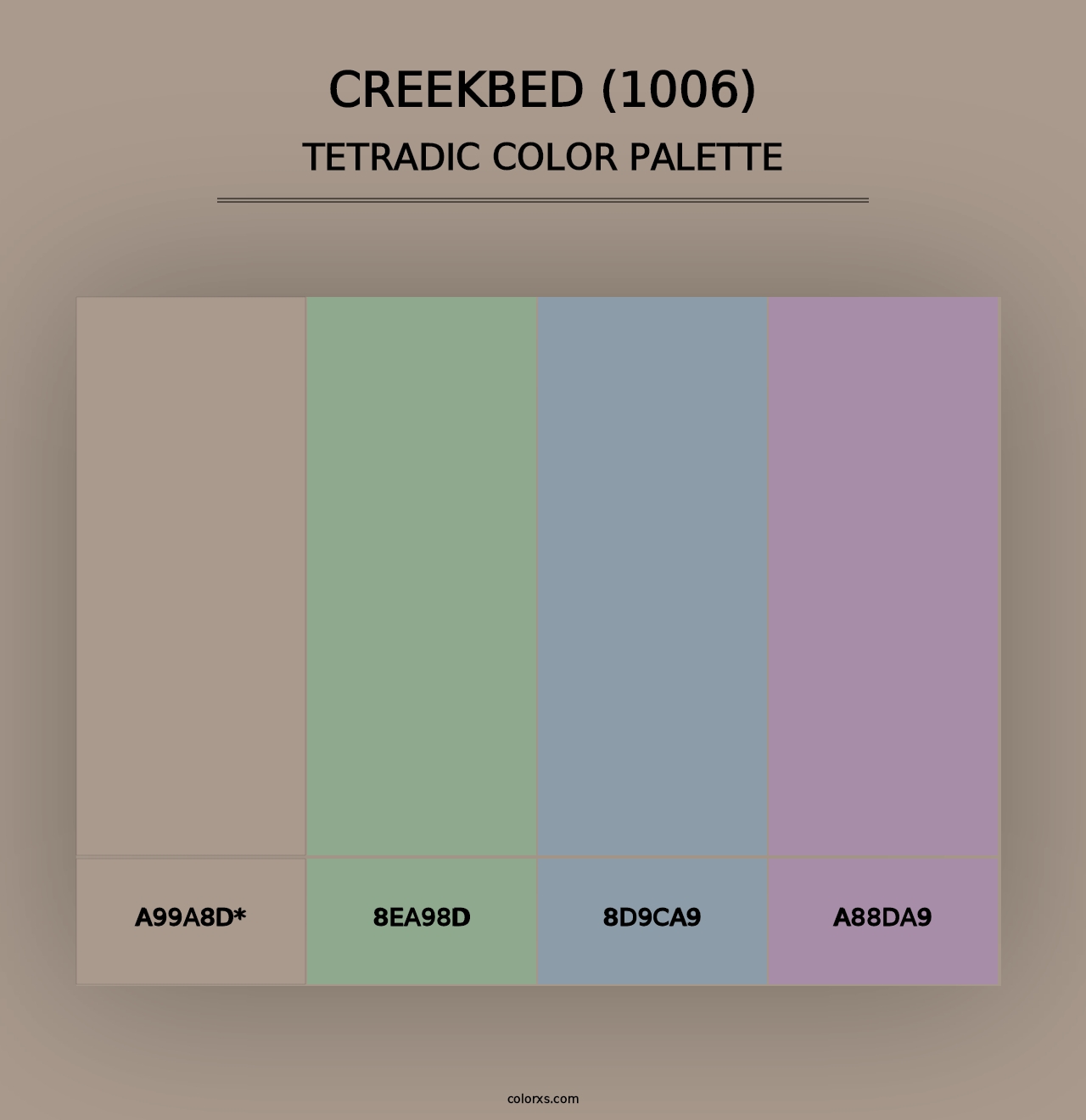 Creekbed (1006) - Tetradic Color Palette