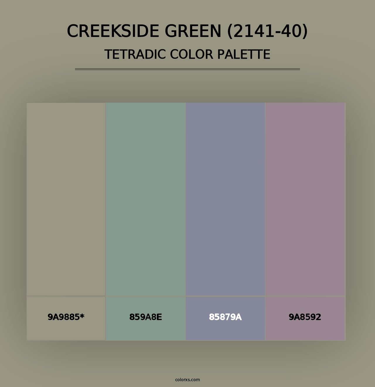 Creekside Green (2141-40) - Tetradic Color Palette