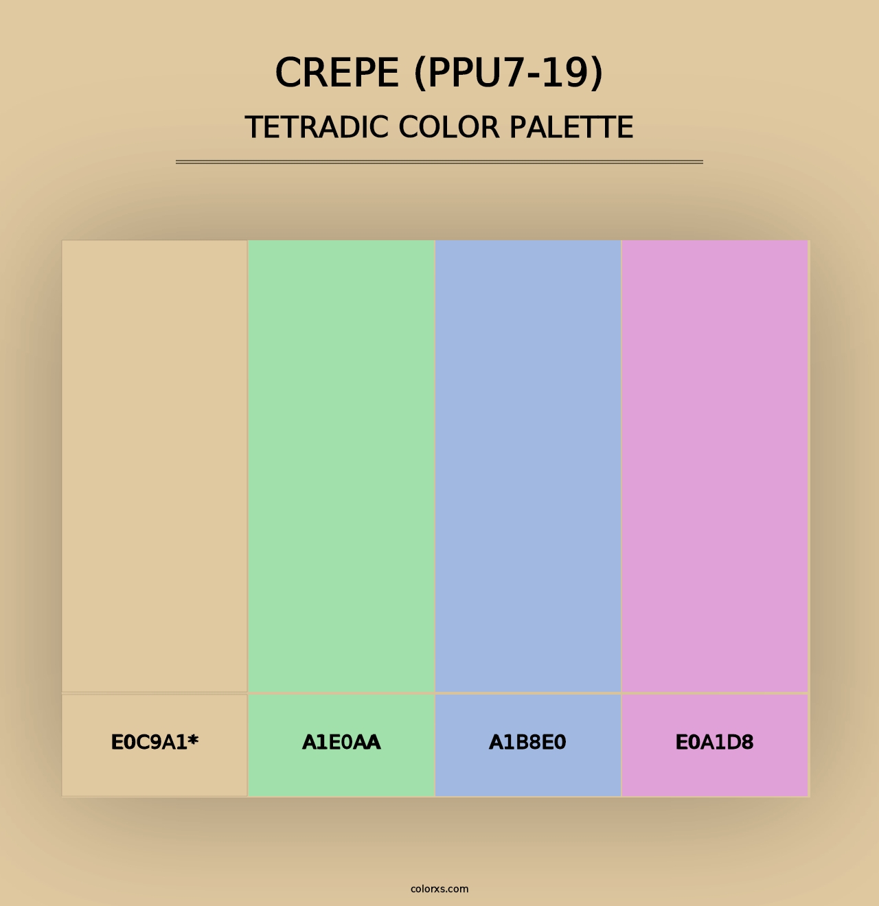 Crepe (PPU7-19) - Tetradic Color Palette