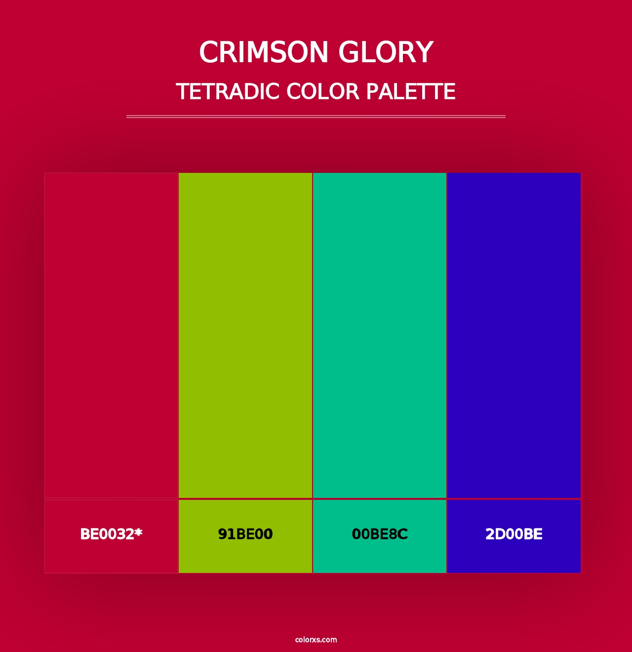 Crimson Glory - Tetradic Color Palette