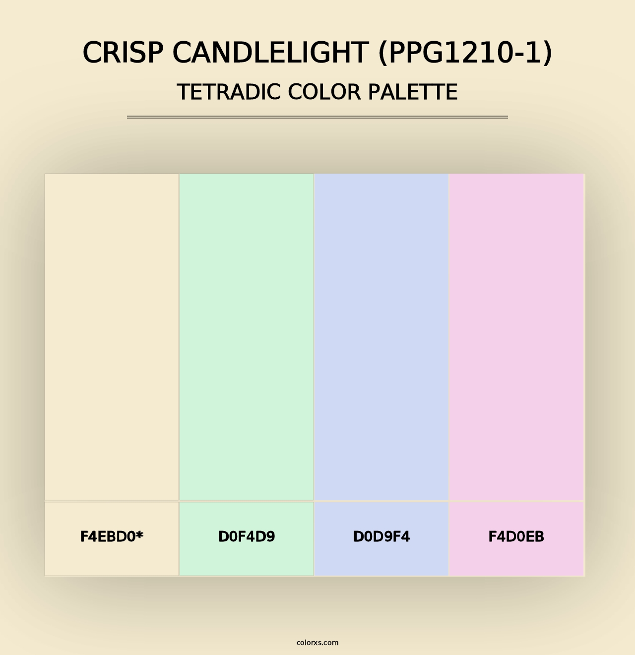 Crisp Candlelight (PPG1210-1) - Tetradic Color Palette