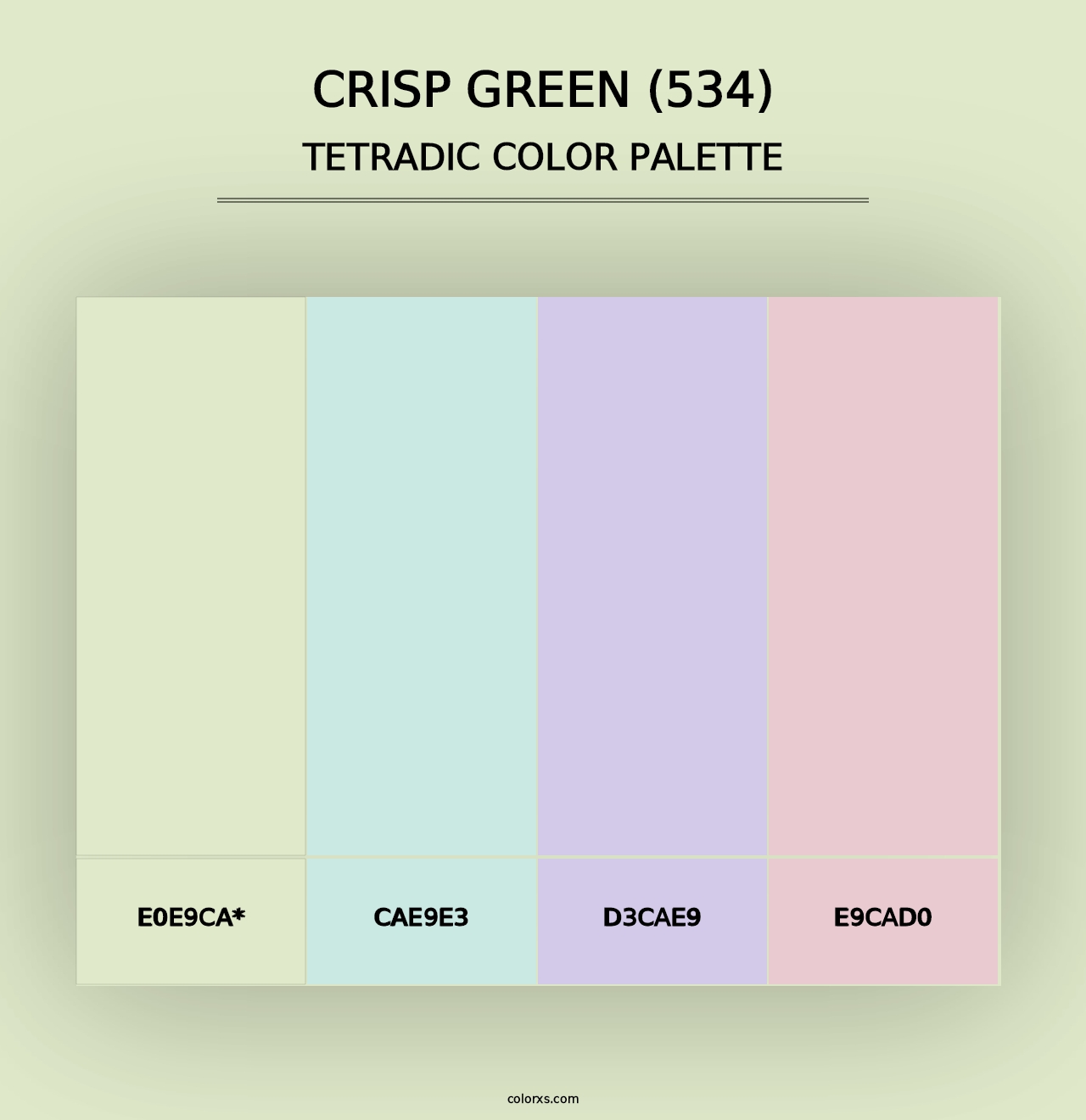 Crisp Green (534) - Tetradic Color Palette