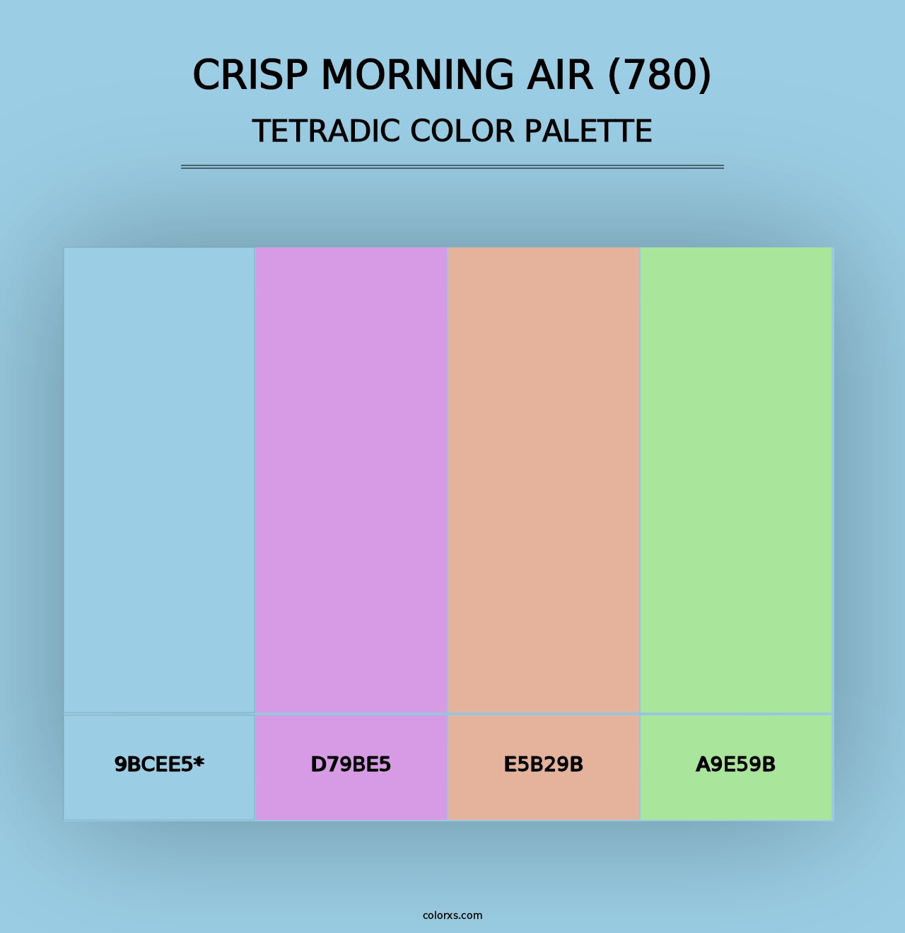 Crisp Morning Air (780) - Tetradic Color Palette