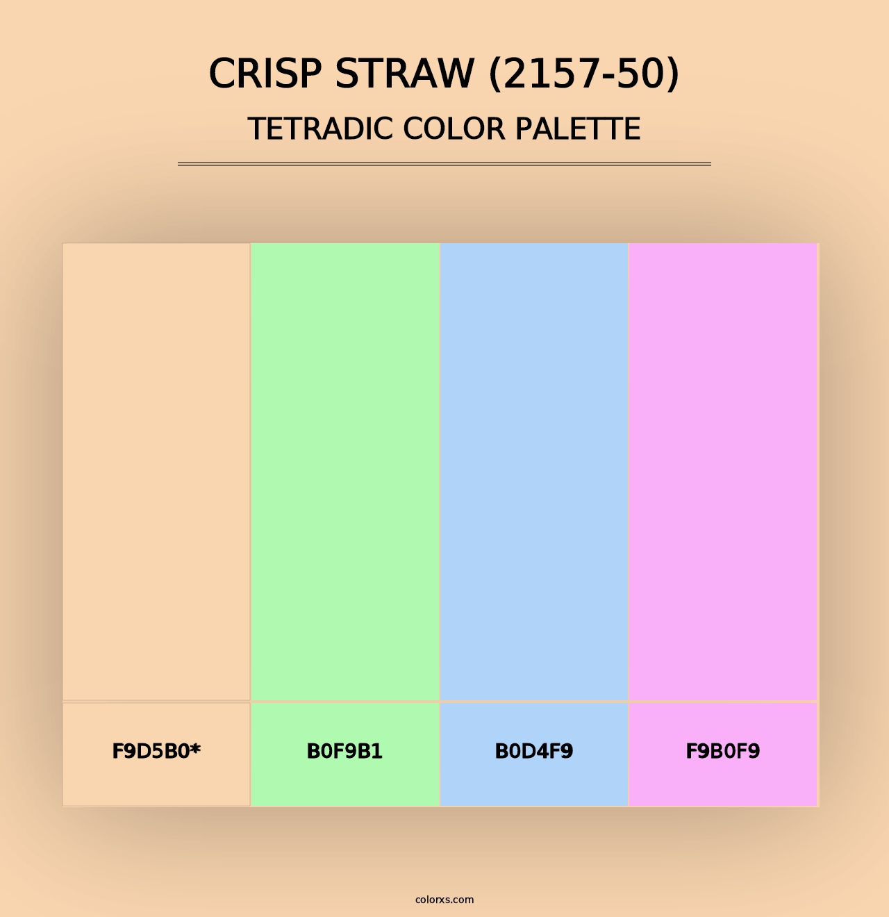 Crisp Straw (2157-50) - Tetradic Color Palette