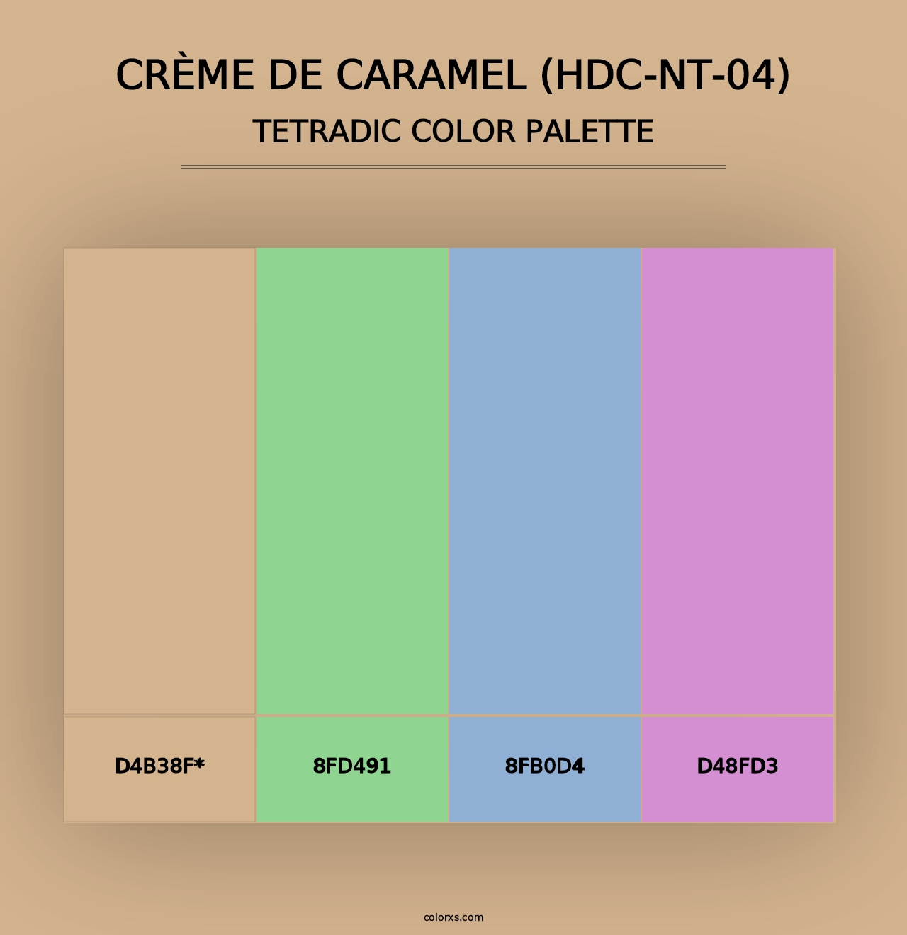 Crème De Caramel (HDC-NT-04) - Tetradic Color Palette