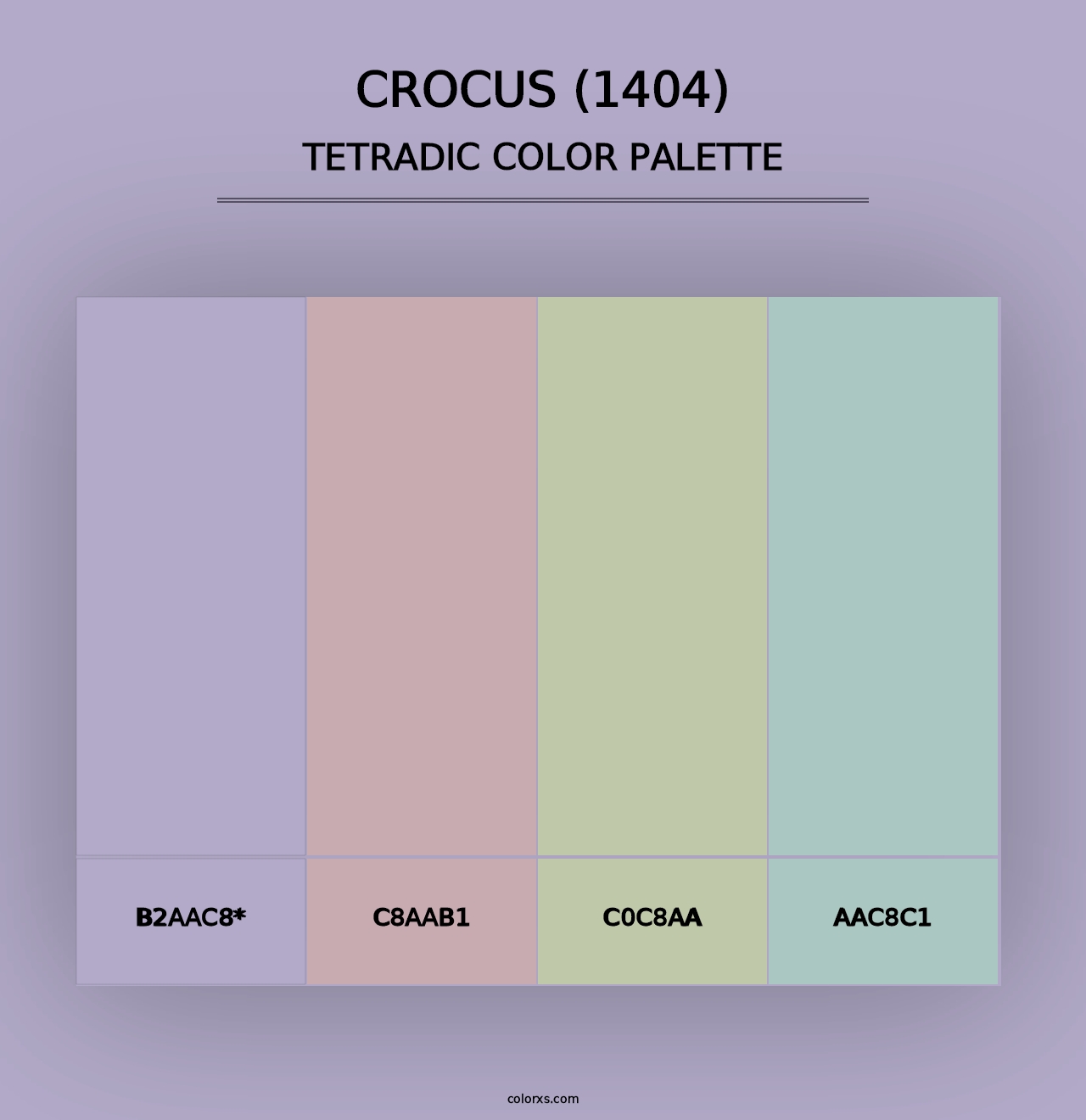 Crocus (1404) - Tetradic Color Palette