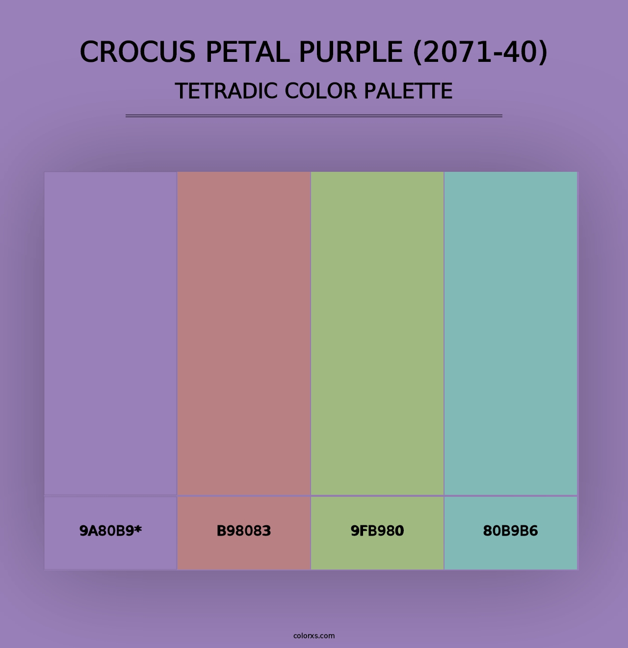 Crocus Petal Purple (2071-40) - Tetradic Color Palette