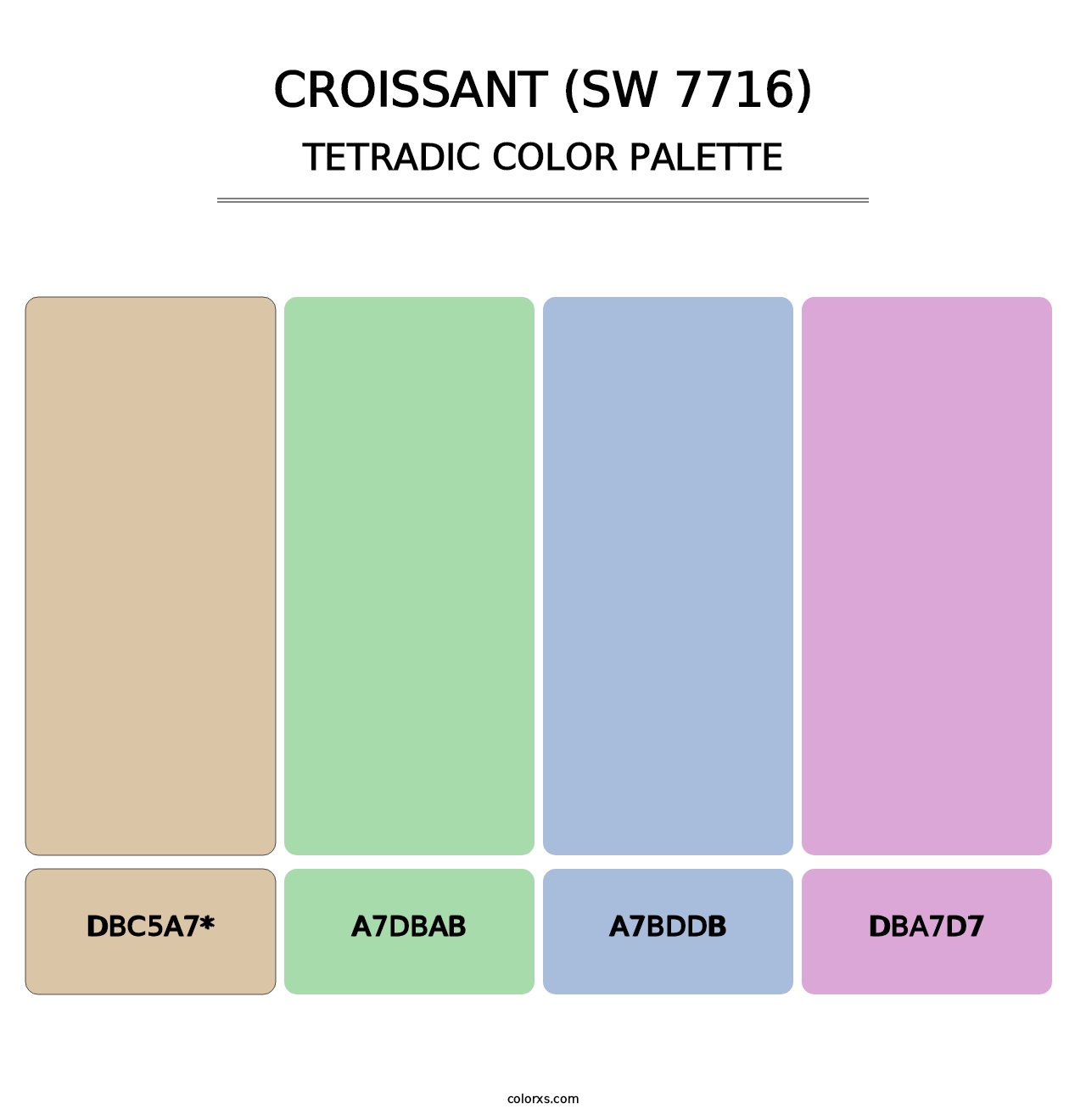 Croissant (SW 7716) - Tetradic Color Palette