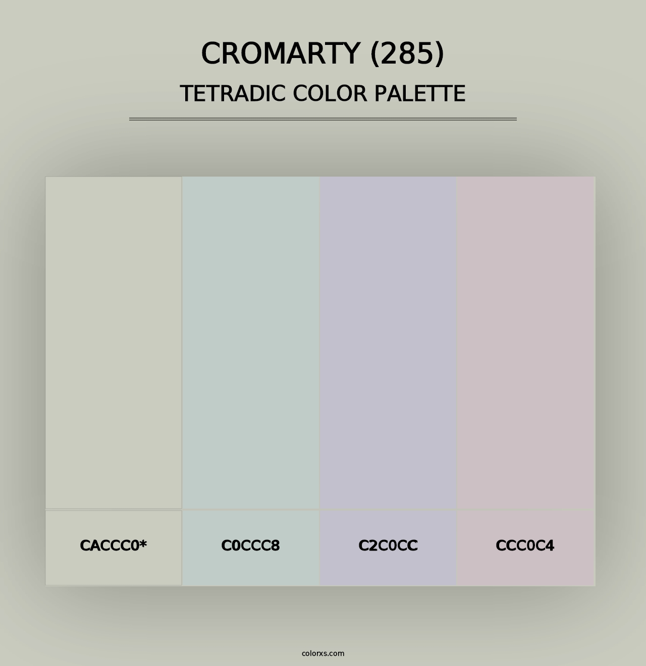 Cromarty (285) - Tetradic Color Palette