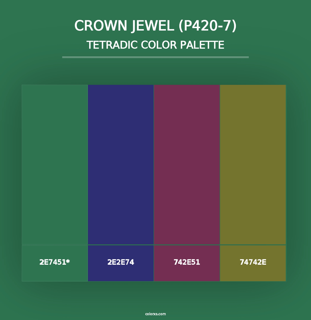 Crown Jewel (P420-7) - Tetradic Color Palette