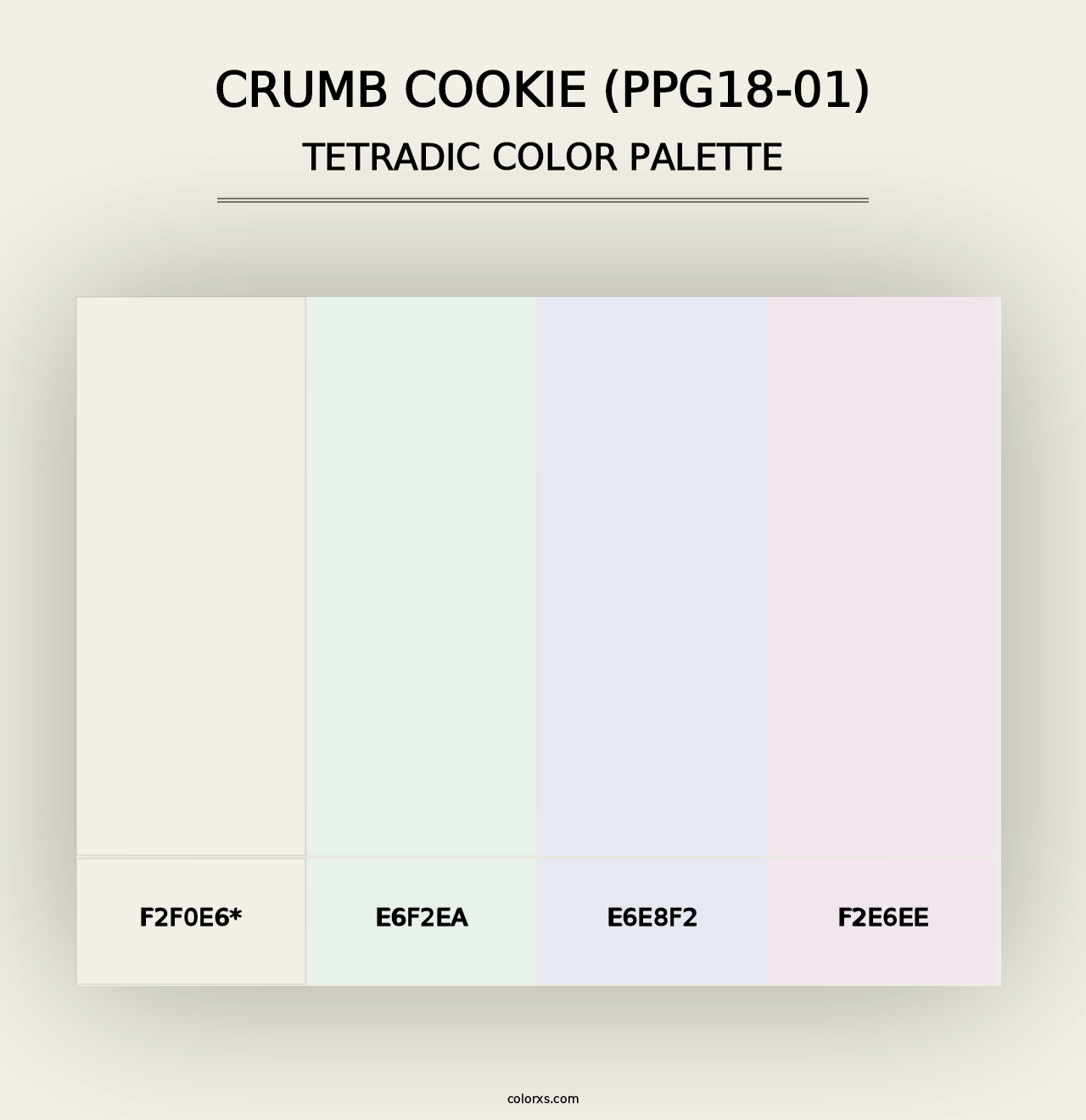 Crumb Cookie (PPG18-01) - Tetradic Color Palette