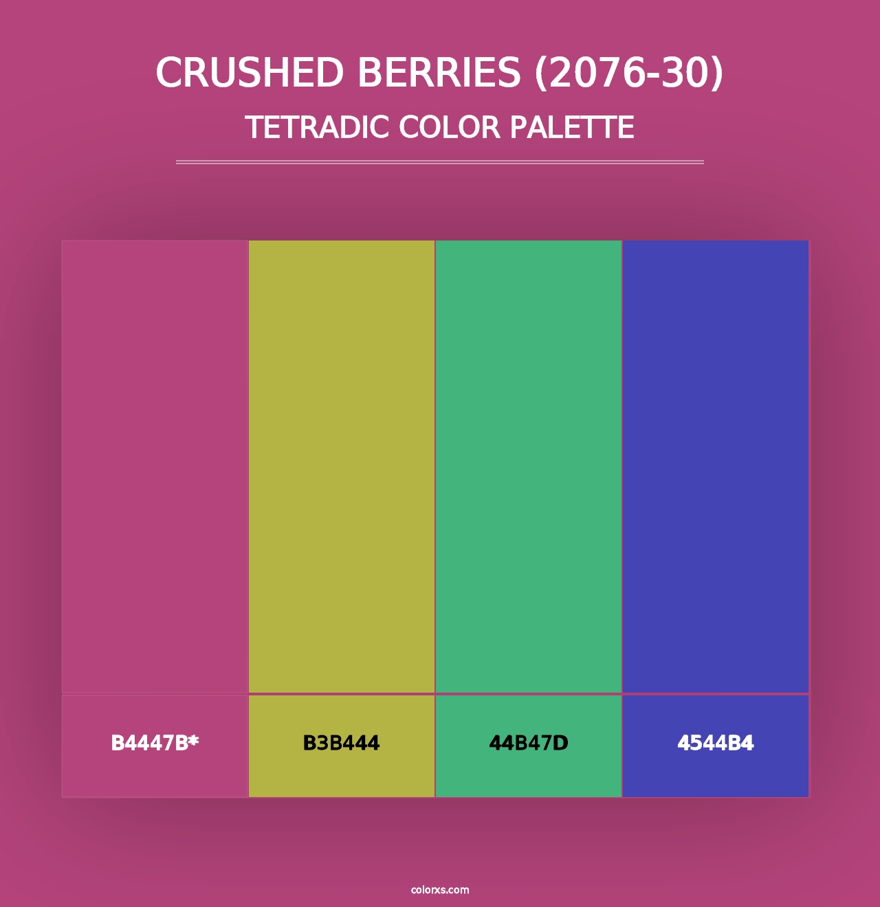 Crushed Berries (2076-30) - Tetradic Color Palette