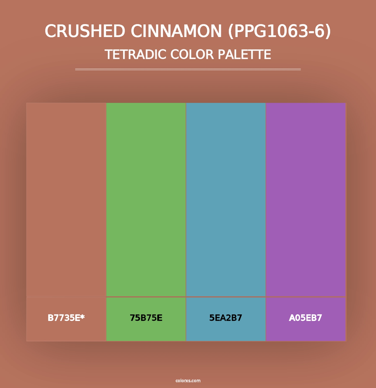 Crushed Cinnamon (PPG1063-6) - Tetradic Color Palette