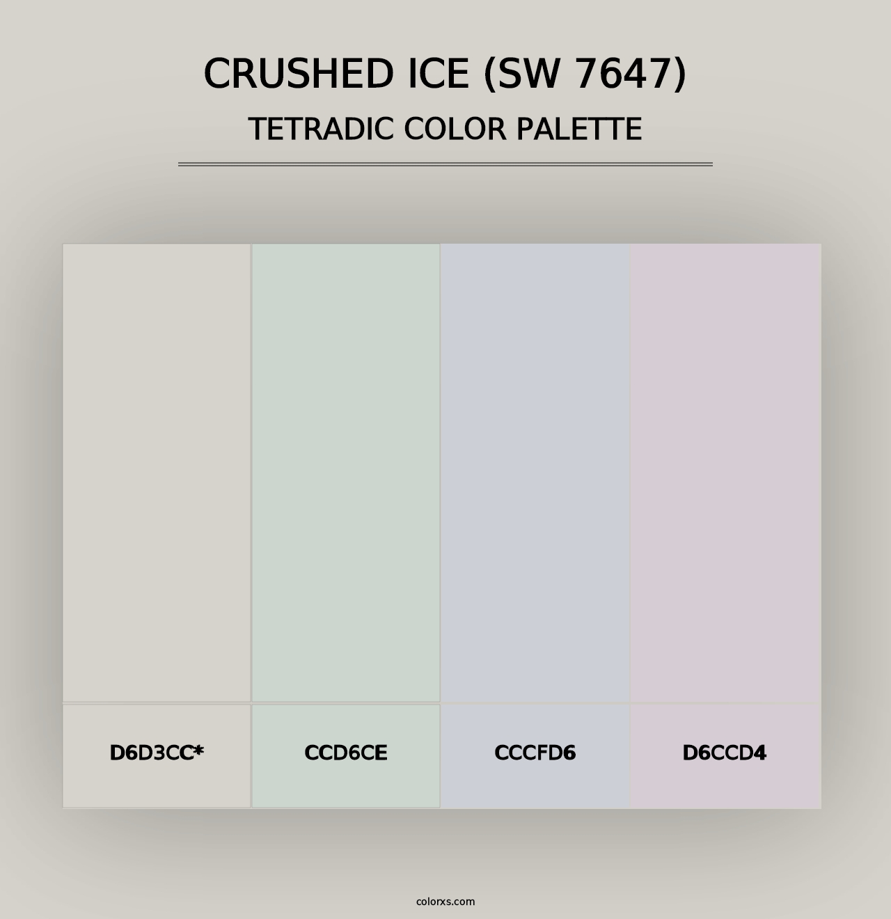 Crushed Ice (SW 7647) - Tetradic Color Palette