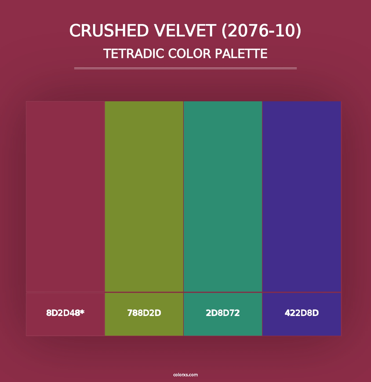 Crushed Velvet (2076-10) - Tetradic Color Palette