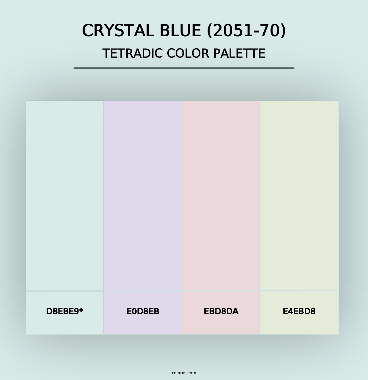 Crystal Blue (2051-70) - Tetradic Color Palette