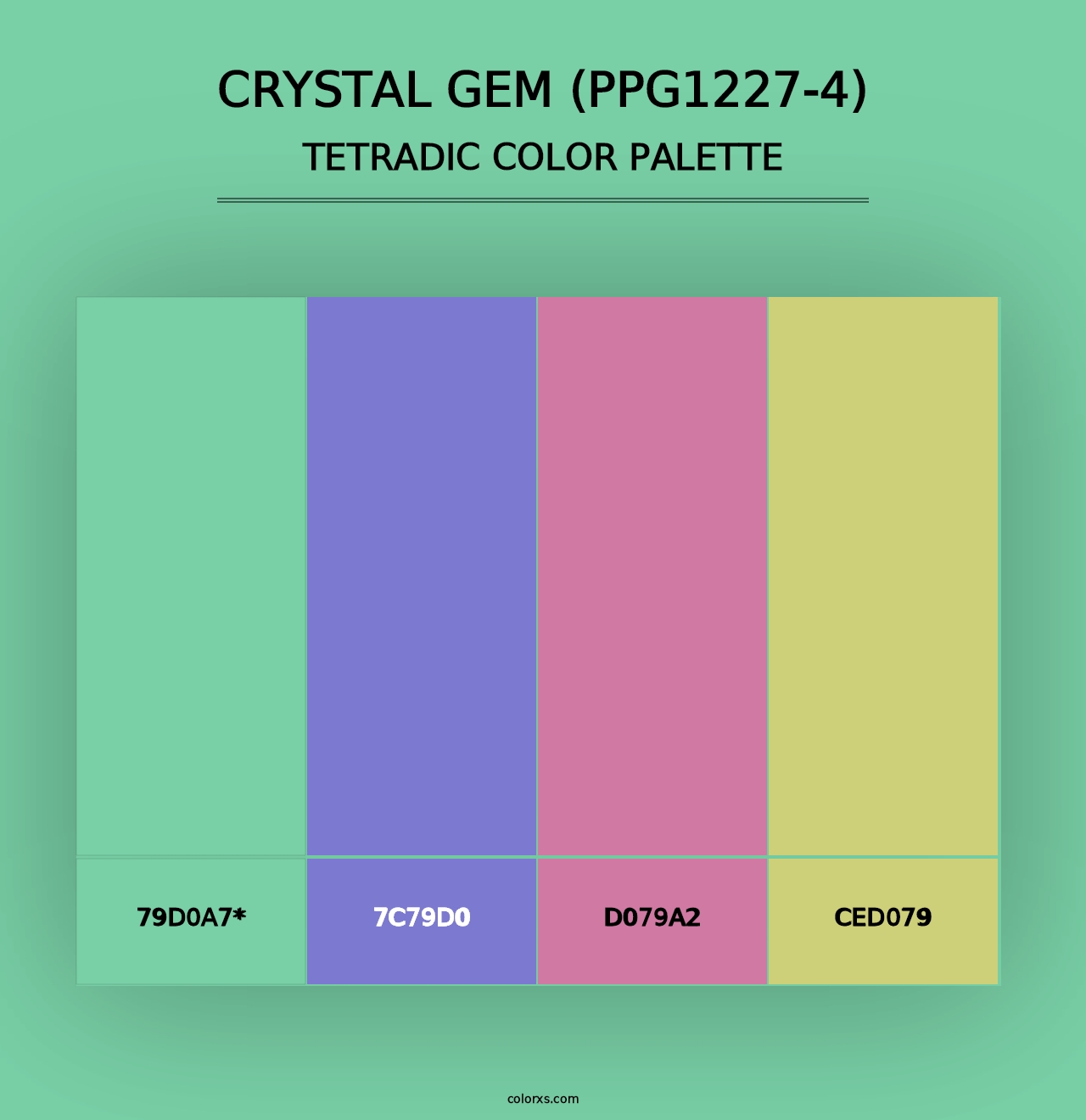 Crystal Gem (PPG1227-4) - Tetradic Color Palette