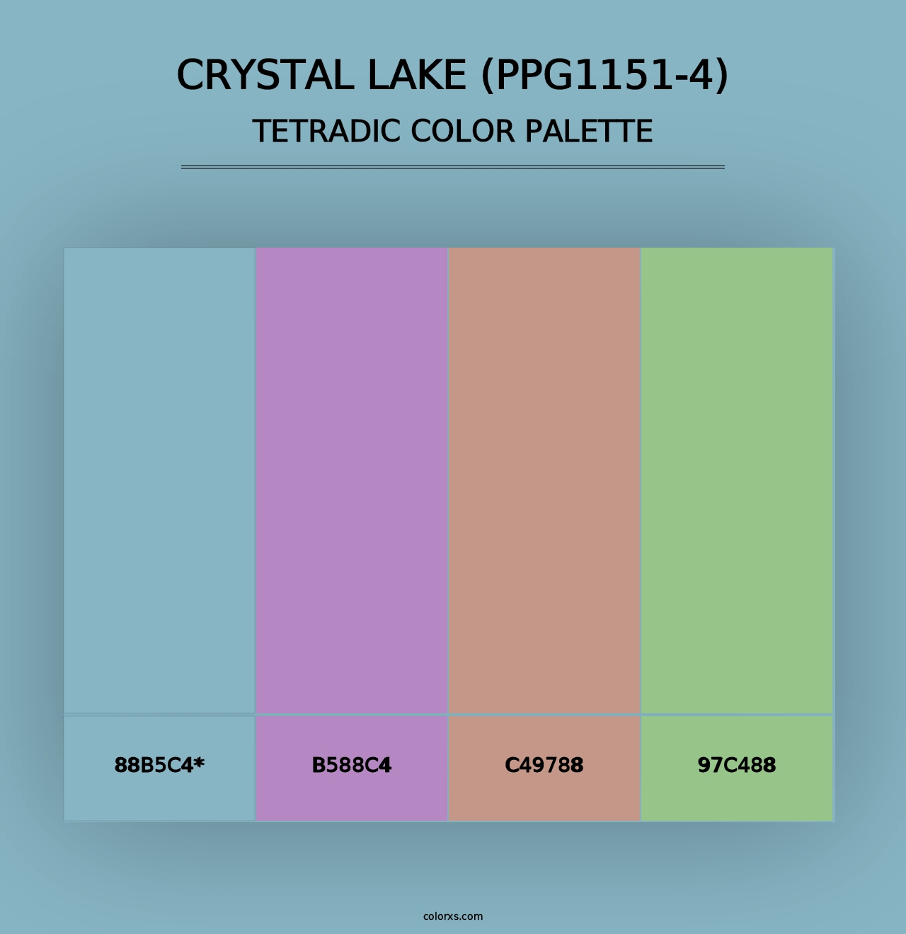 Crystal Lake (PPG1151-4) - Tetradic Color Palette