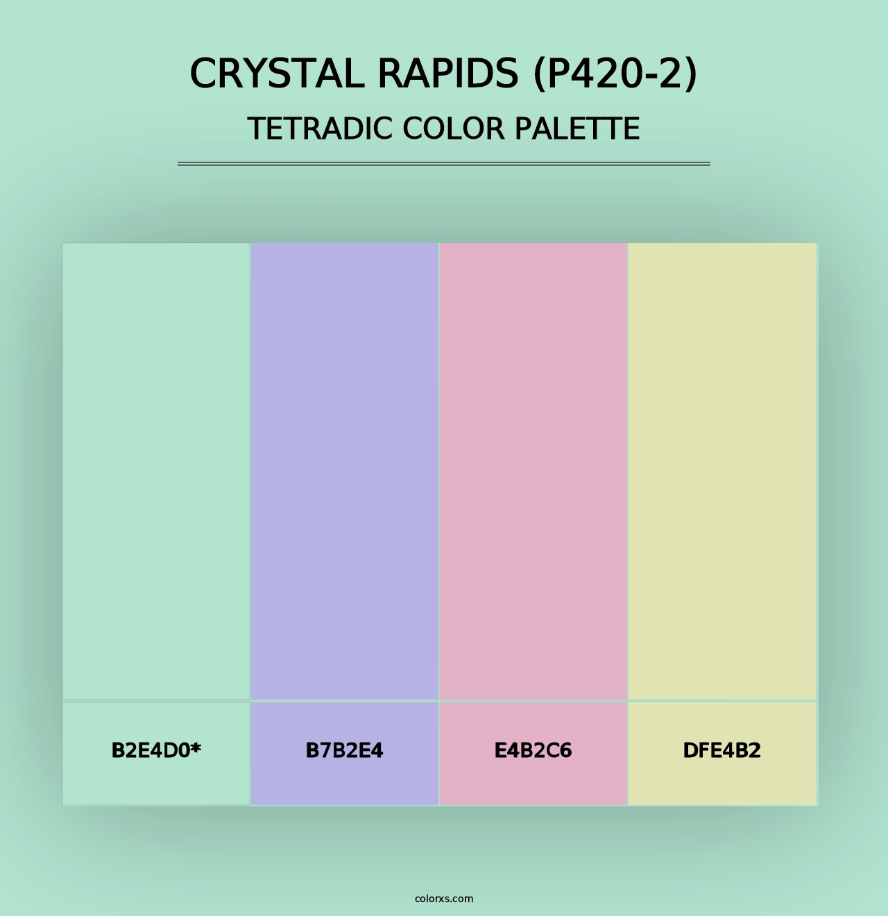 Crystal Rapids (P420-2) - Tetradic Color Palette