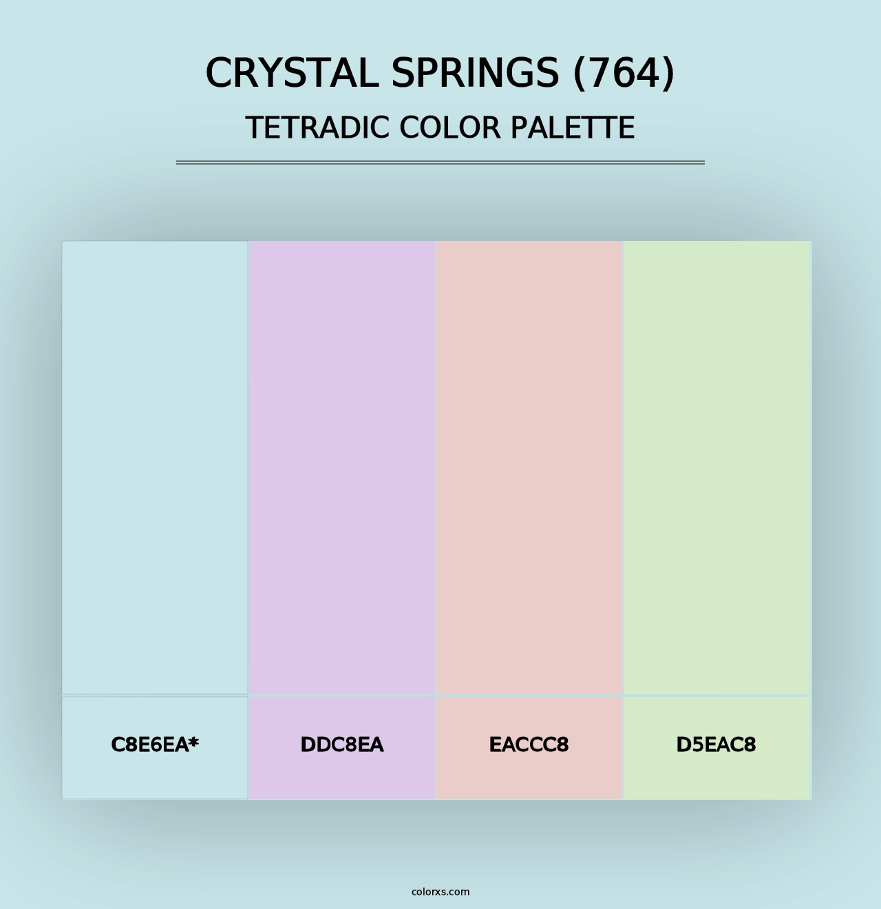 Crystal Springs (764) - Tetradic Color Palette