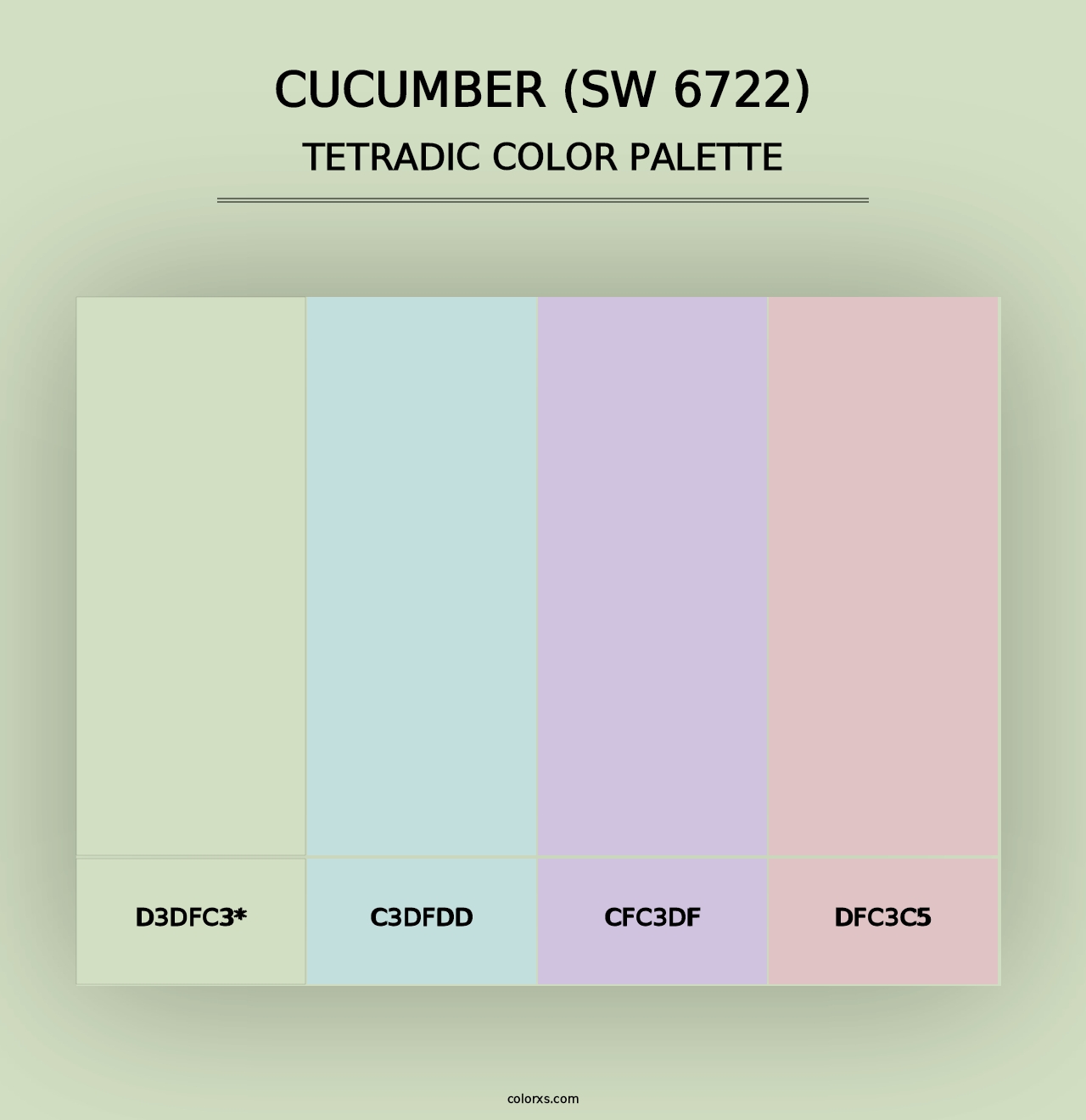 Cucumber (SW 6722) - Tetradic Color Palette