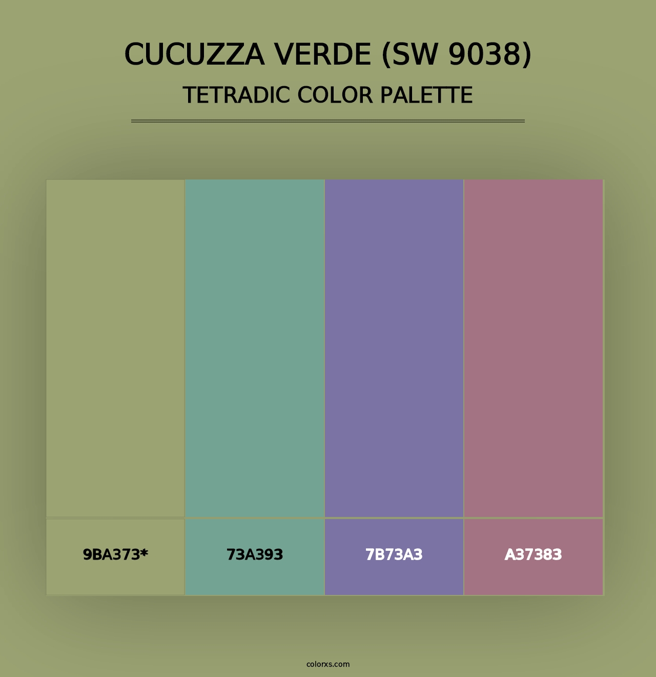 Cucuzza Verde (SW 9038) - Tetradic Color Palette