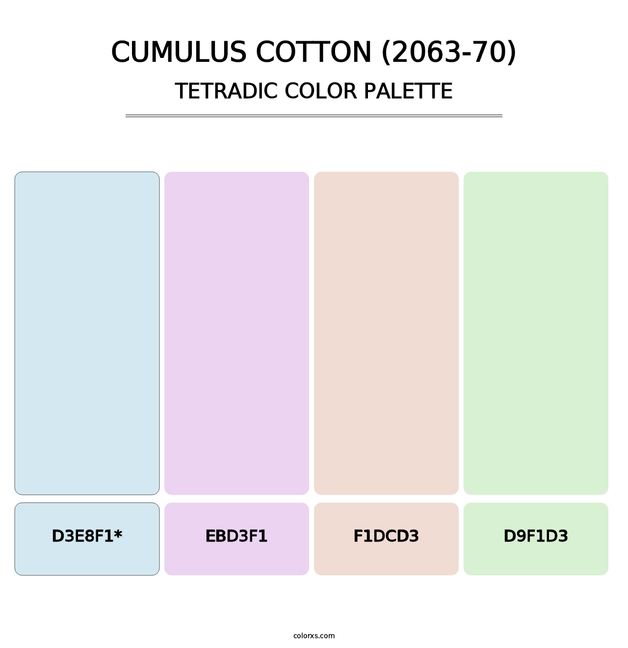 Cumulus Cotton (2063-70) - Tetradic Color Palette