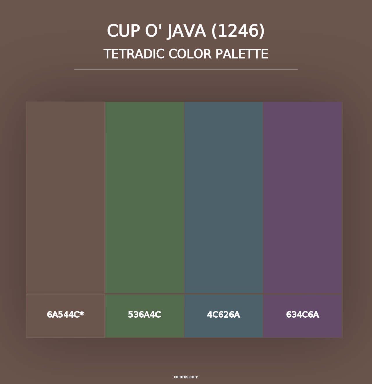 Cup o' Java (1246) - Tetradic Color Palette