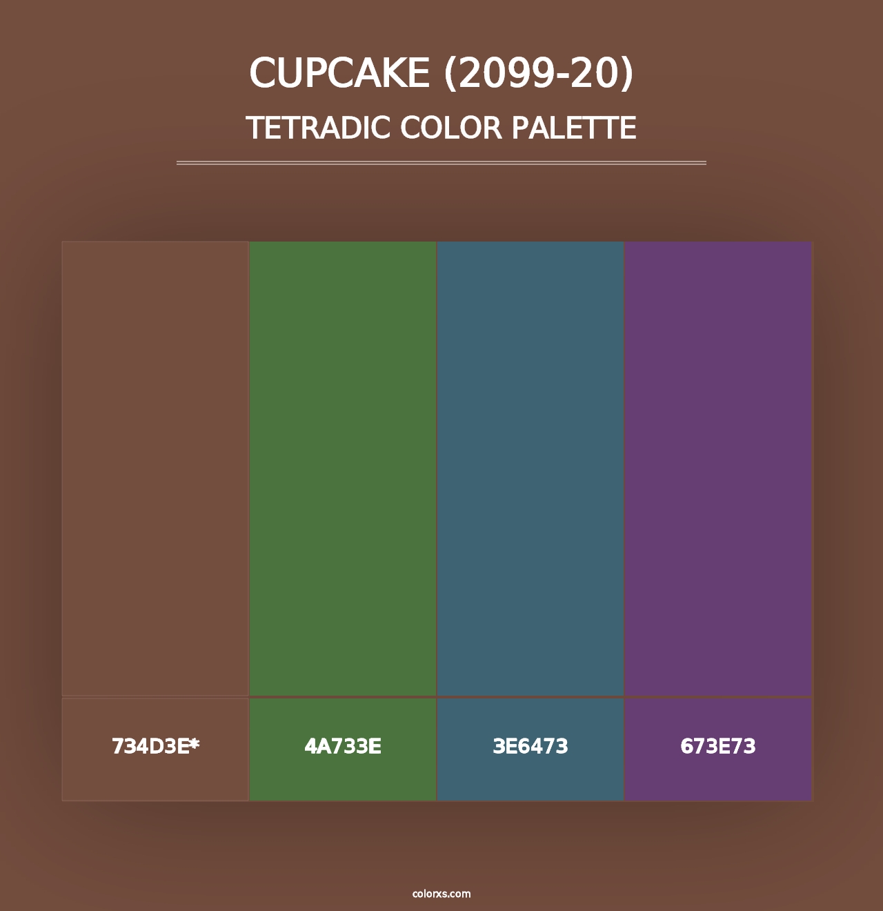 Cupcake (2099-20) - Tetradic Color Palette