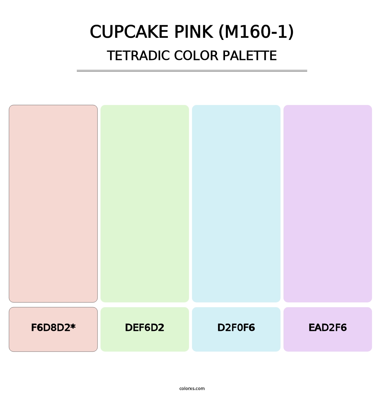 Cupcake Pink (M160-1) - Tetradic Color Palette