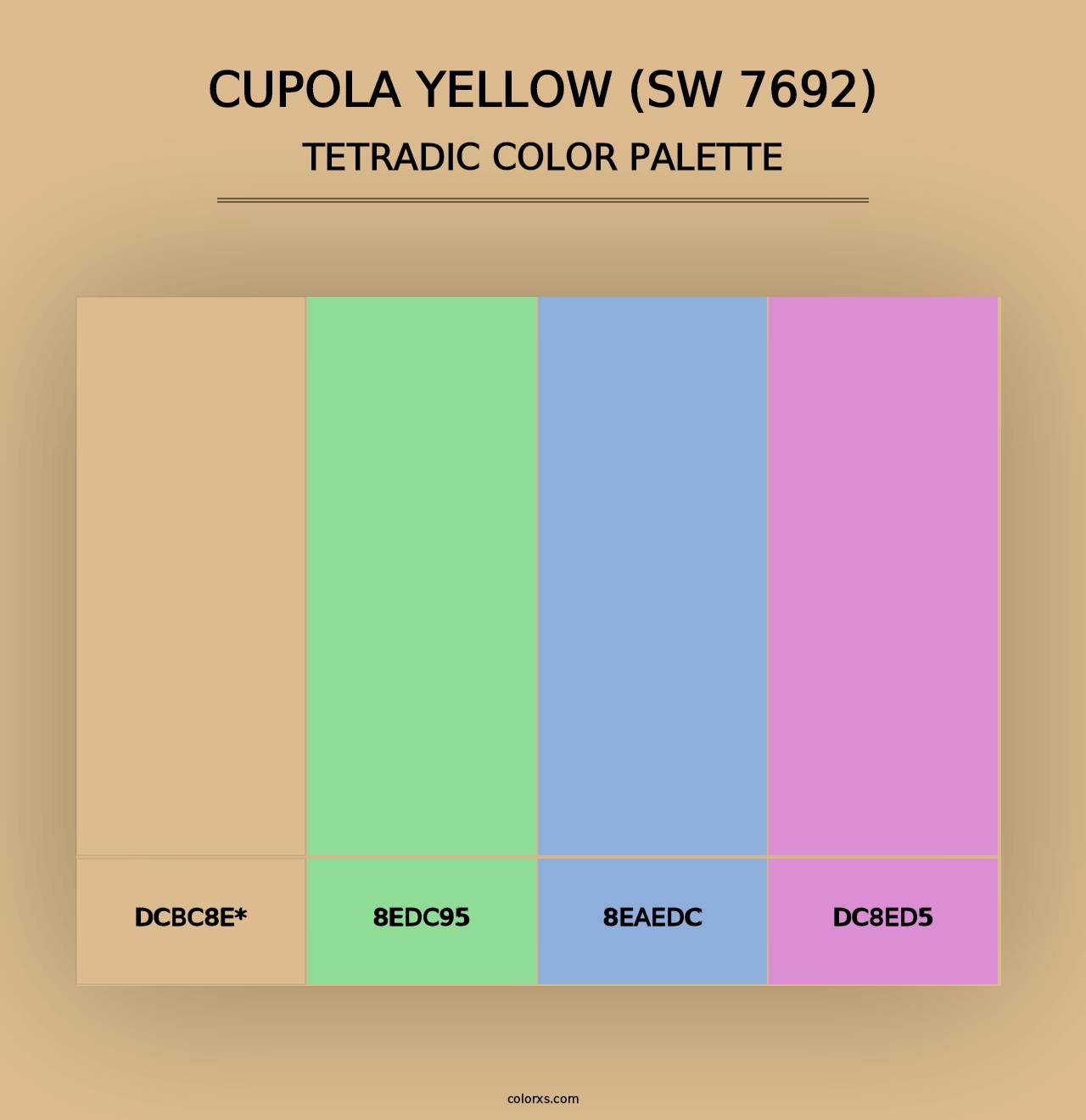 Cupola Yellow (SW 7692) - Tetradic Color Palette