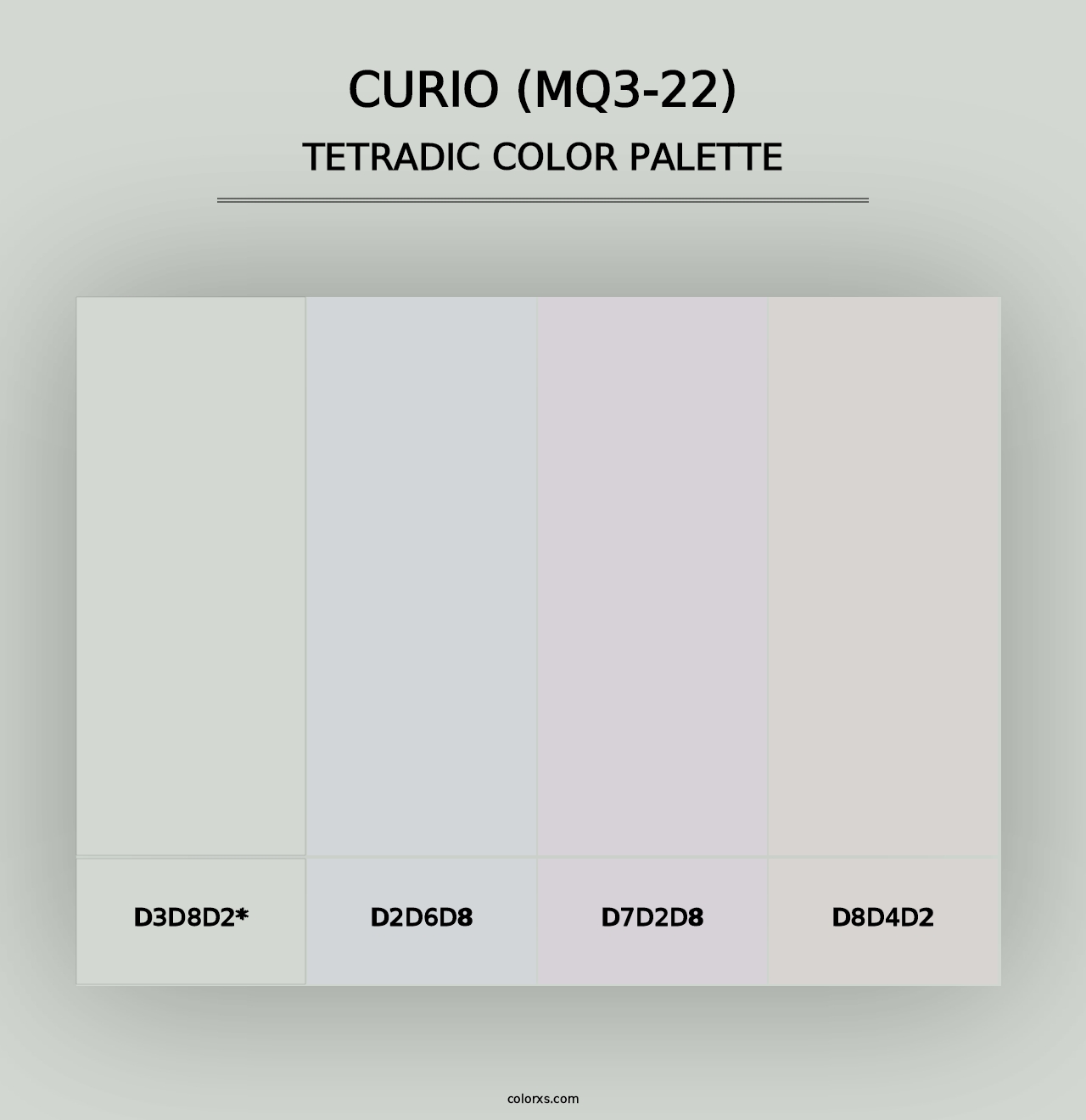 Curio (MQ3-22) - Tetradic Color Palette