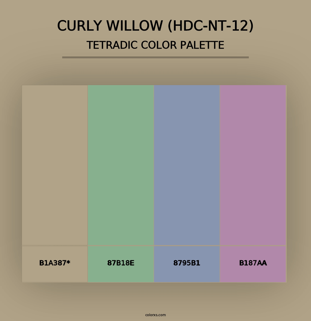 Curly Willow (HDC-NT-12) - Tetradic Color Palette