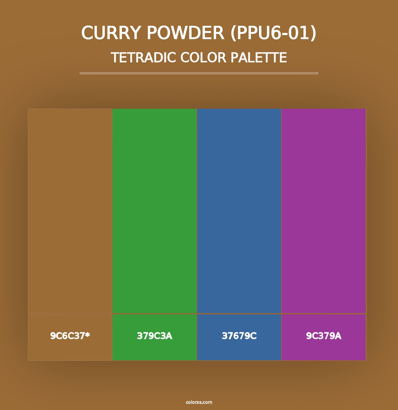 Curry Powder (PPU6-01) - Tetradic Color Palette