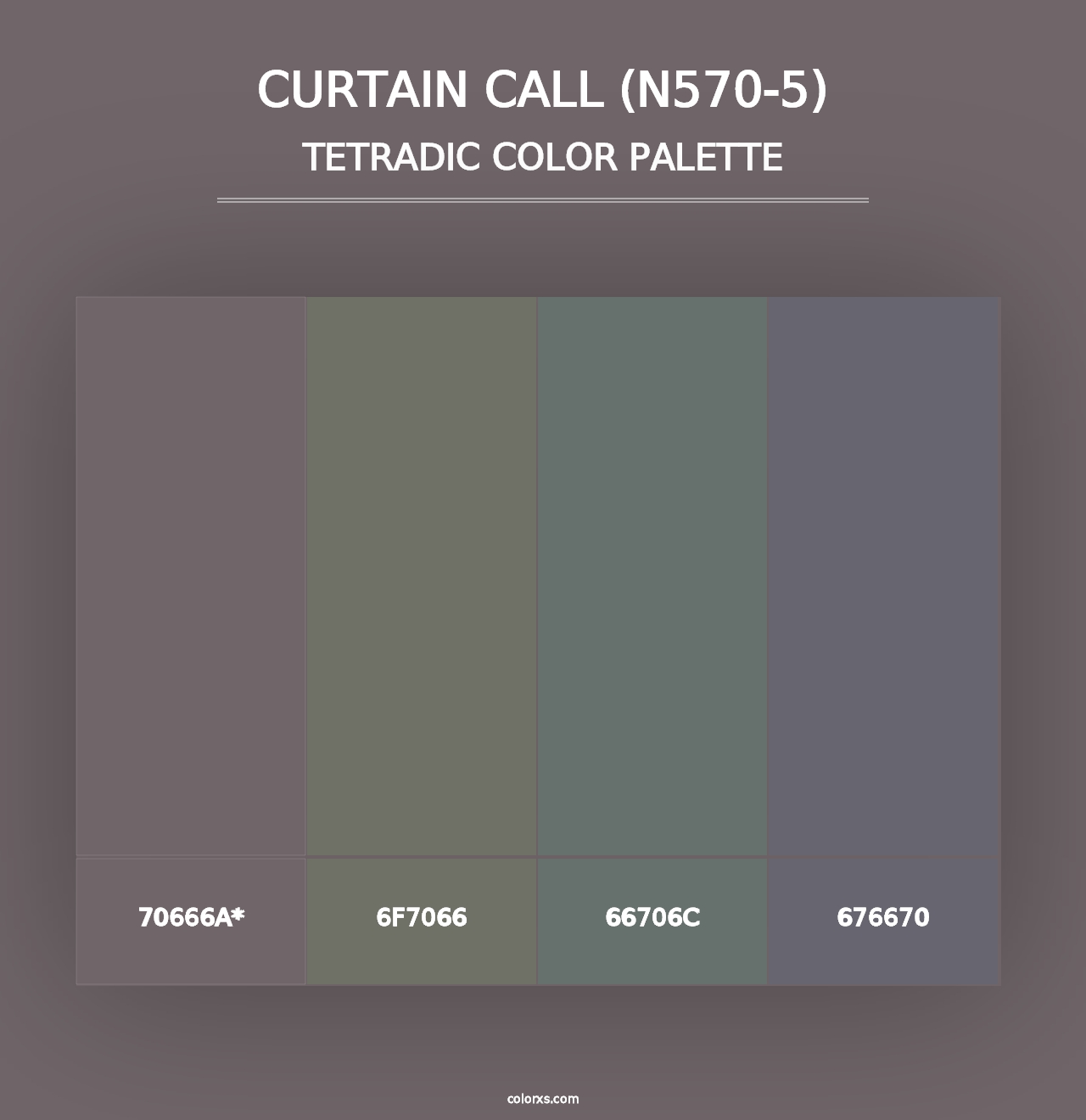 Curtain Call (N570-5) - Tetradic Color Palette