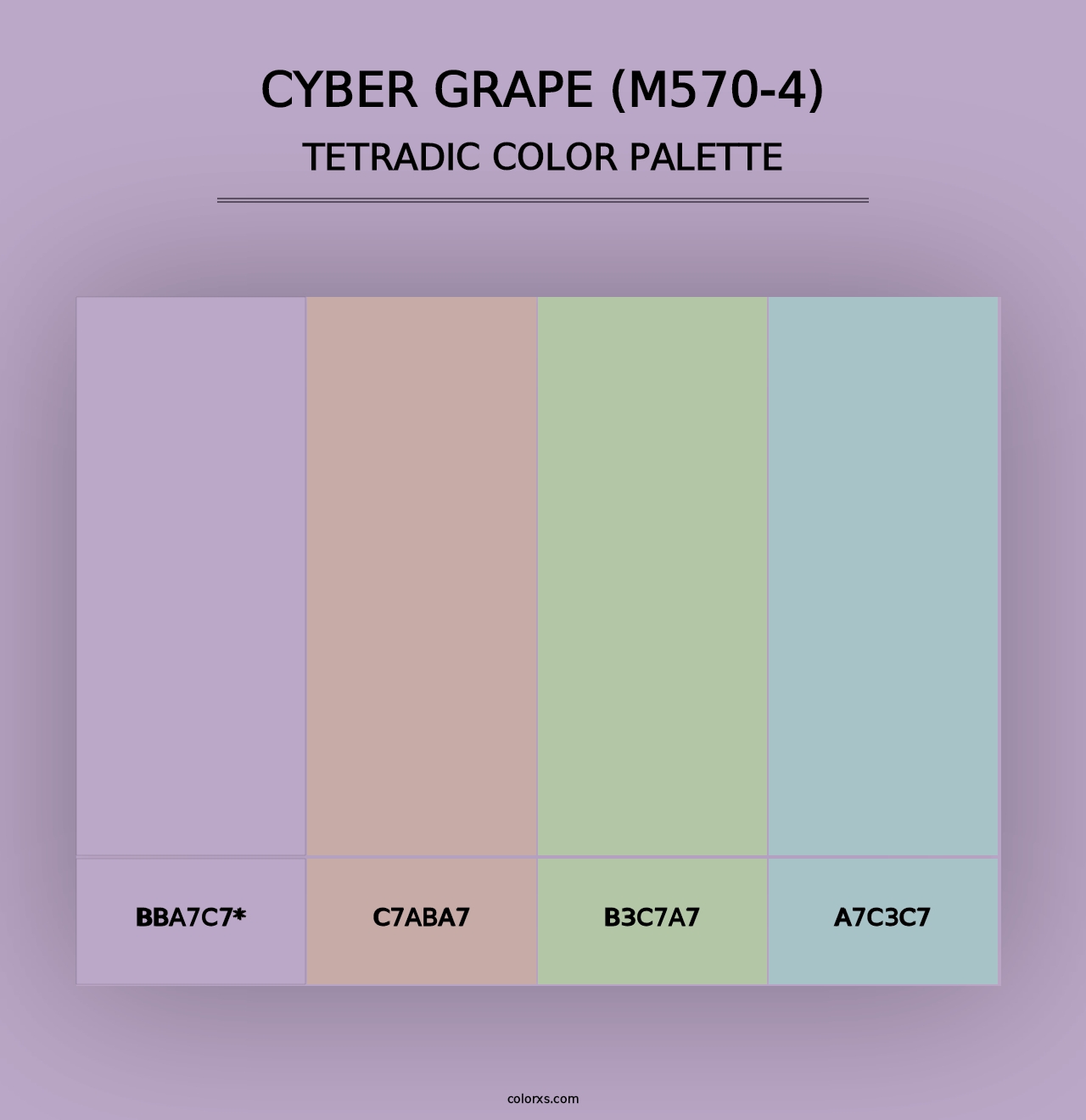 Cyber Grape (M570-4) - Tetradic Color Palette