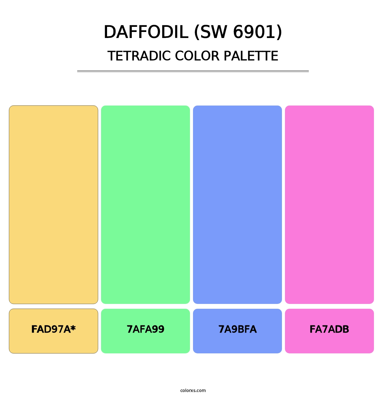 Daffodil (SW 6901) - Tetradic Color Palette