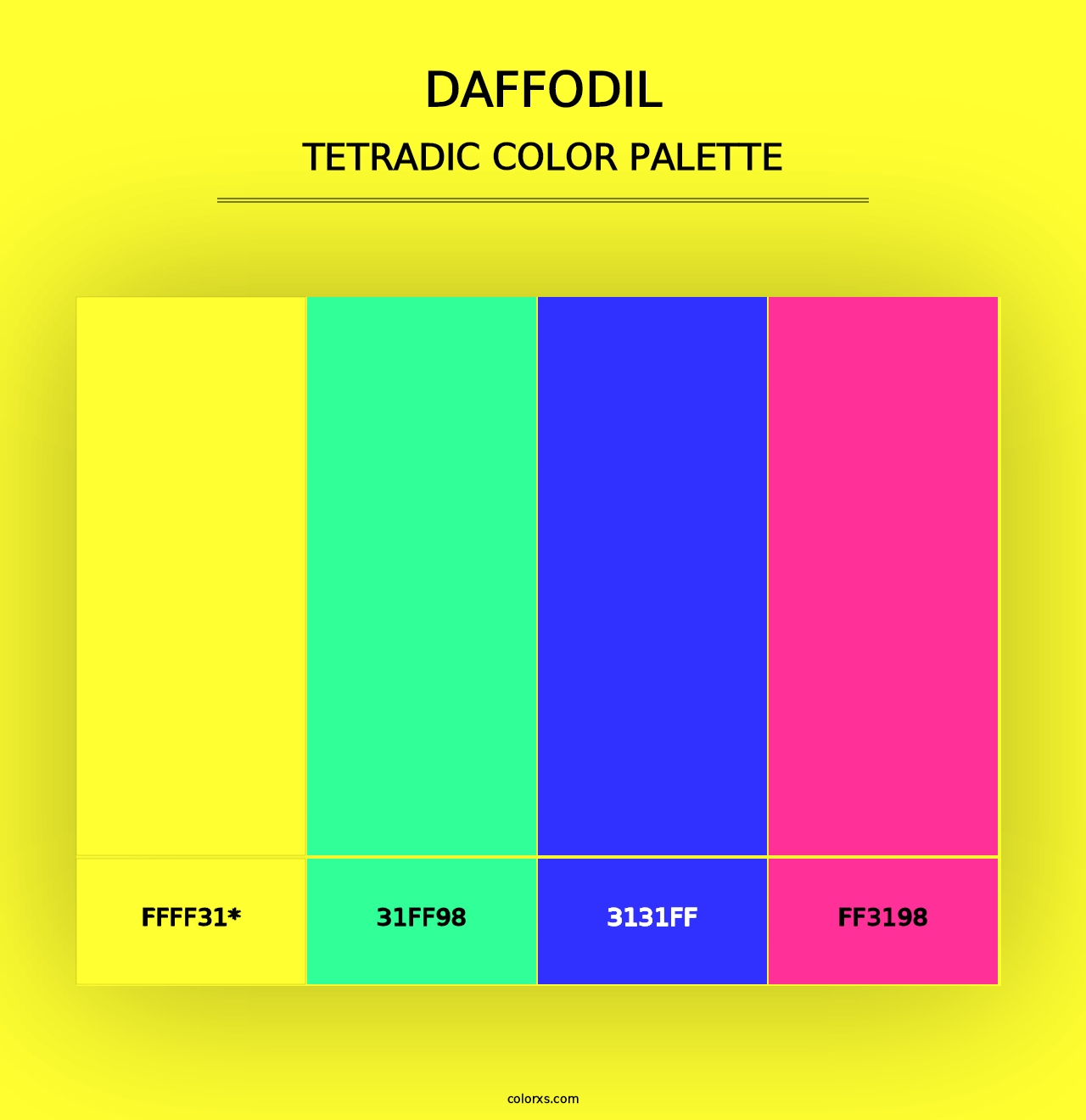 Daffodil - Tetradic Color Palette