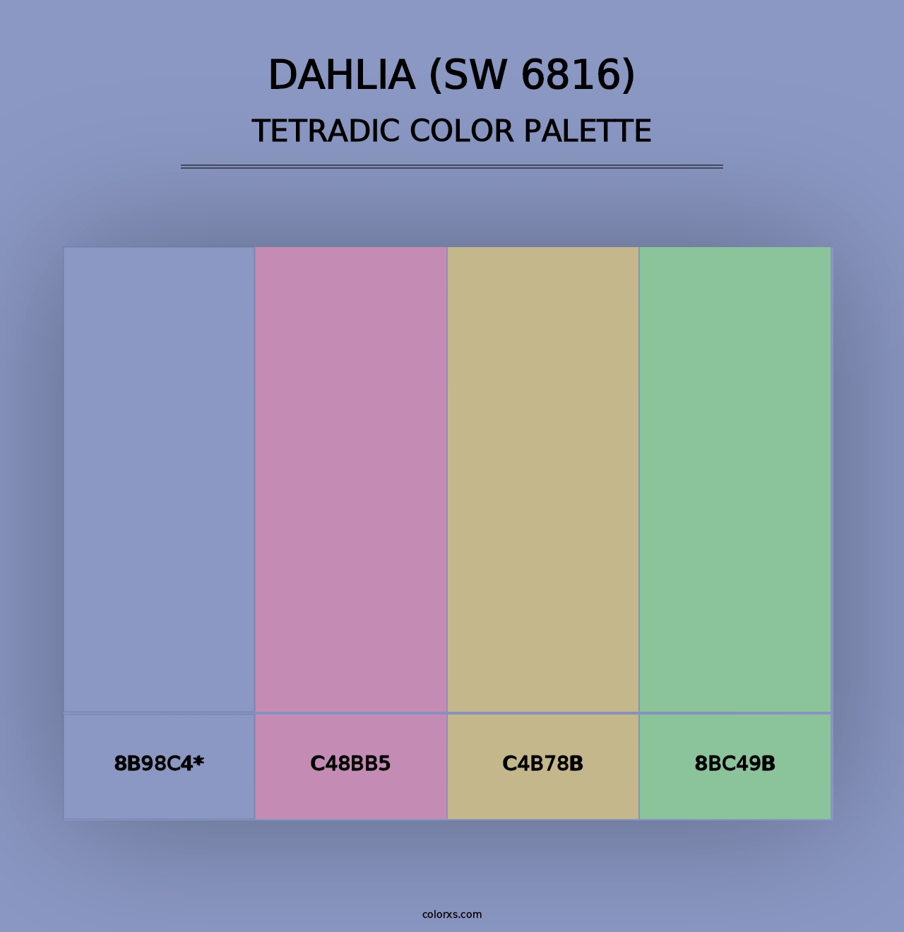 Dahlia (SW 6816) - Tetradic Color Palette