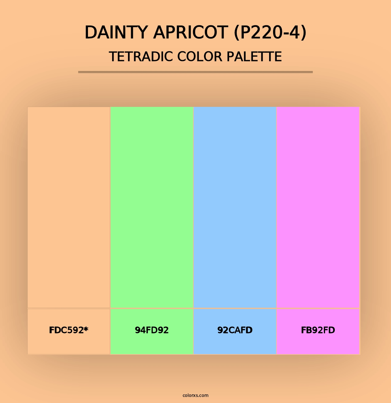 Dainty Apricot (P220-4) - Tetradic Color Palette