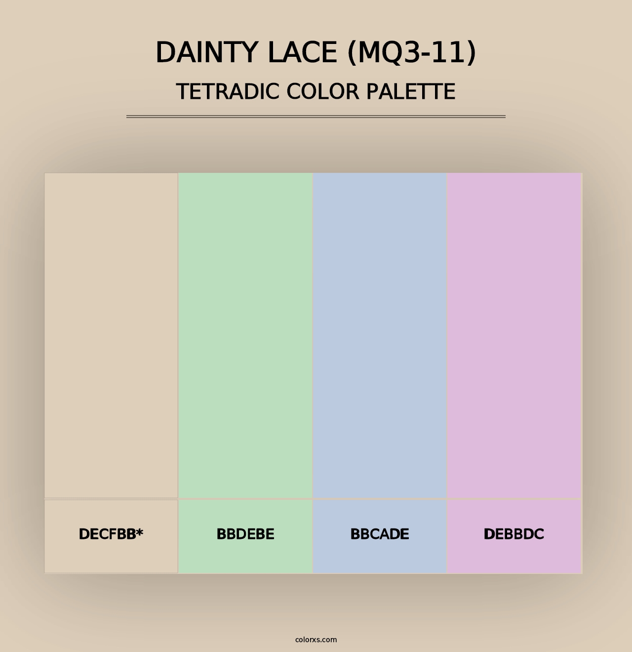 Dainty Lace (MQ3-11) - Tetradic Color Palette