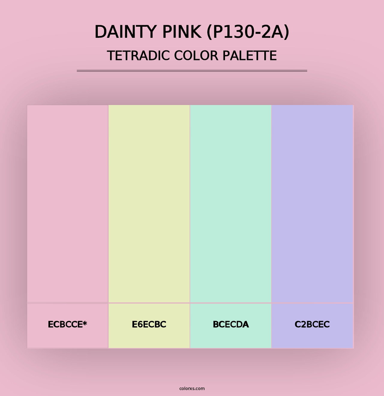 Dainty Pink (P130-2A) - Tetradic Color Palette