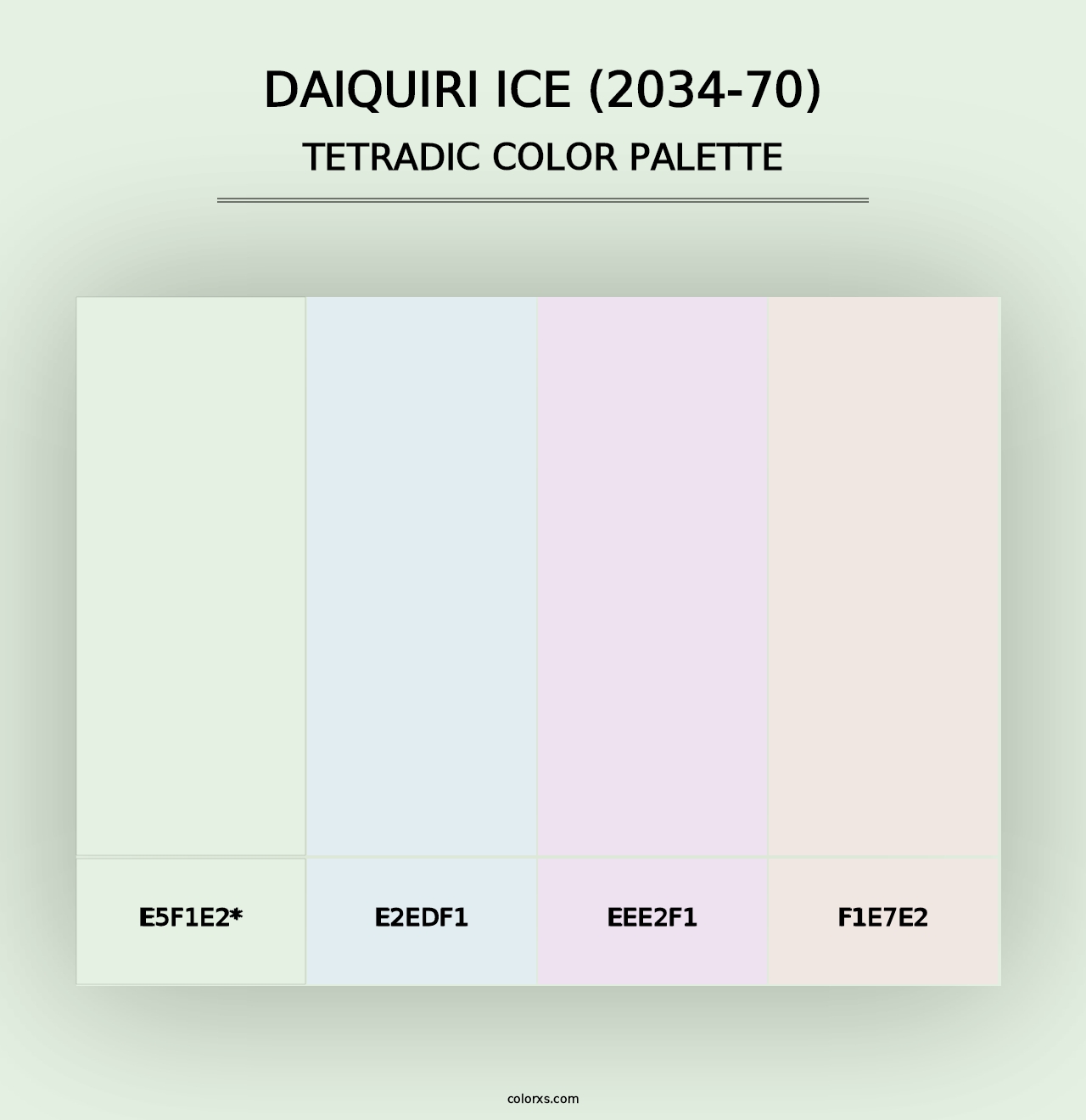 Daiquiri Ice (2034-70) - Tetradic Color Palette