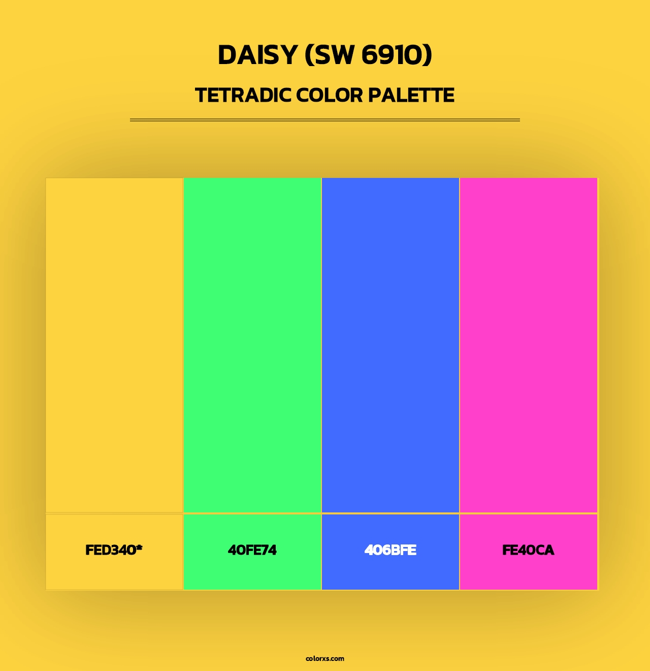 Daisy (SW 6910) - Tetradic Color Palette