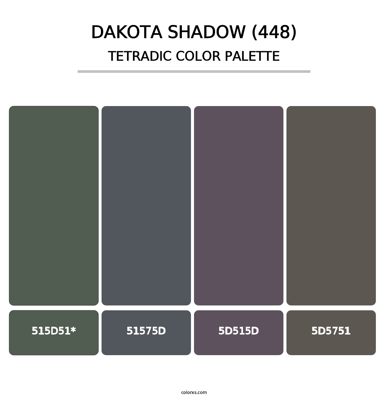 Dakota Shadow (448) - Tetradic Color Palette