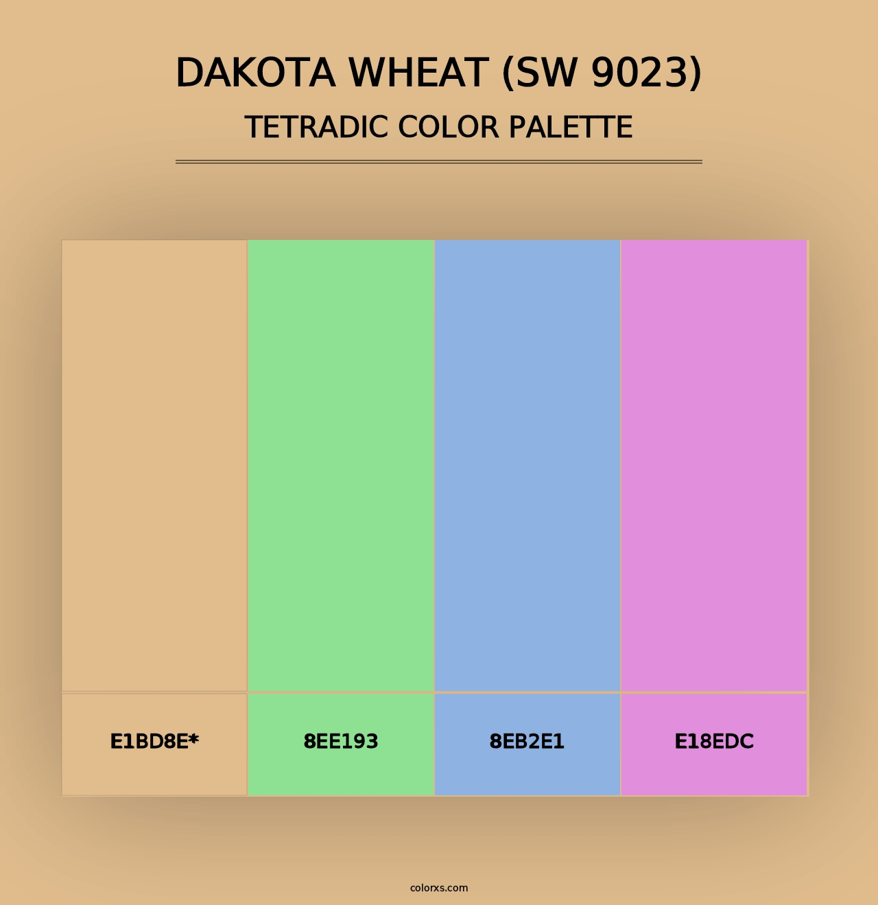 Dakota Wheat (SW 9023) - Tetradic Color Palette